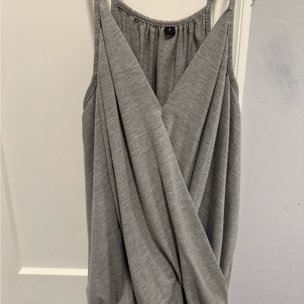 Gray Women's Draped Top